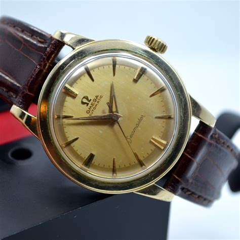 omega gold strap watches|authentic watches omega straps.